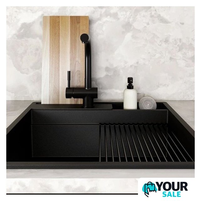 Кухонная мойка Globalo Silvano 60.1 Black/BL Mat - Изображение №4 — Интернет-магазин Your Sale