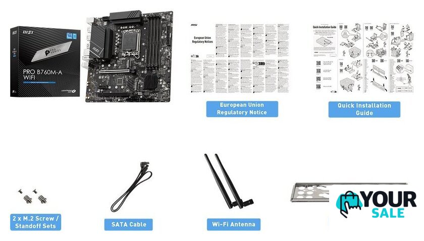 Материнская плата MSI Pro B760M-A WiFi - Изображение №2 — Интернет-магазин Your Sale