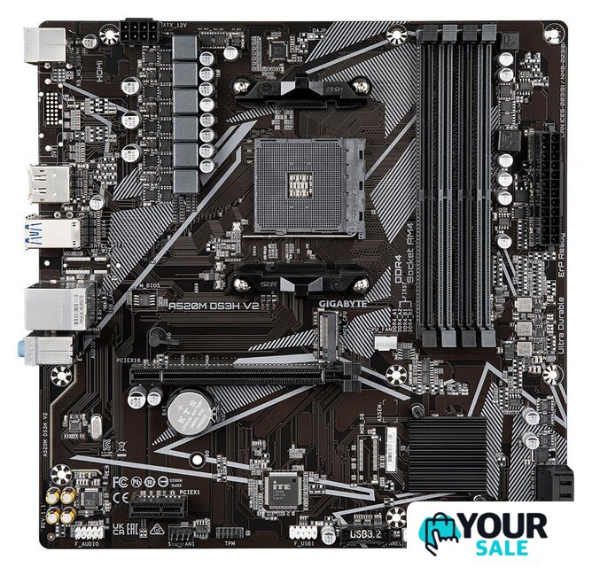 Материнская плата Gigabyte A520M DS3H V2 (rev. 1.1) - Изображение №1 — Интернет-магазин Your Sale