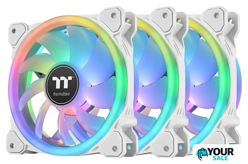 Комплект вентиляторов для корпуса с контроллером Thermaltake SWAFAN 12 RGB Radiator Fan TT Premium Edition White CL-F145-PL12SW-A - Изображение №1 — Интернет-магазин Your Sale