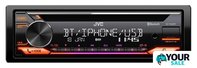 CD/MP3-магнитола JVC KD-T922BT - Изображение №3 — Интернет-магазин Your Sale