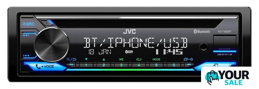 CD/MP3-магнитола JVC KD-T922BT - Изображение №1 — Интернет-магазин Your Sale