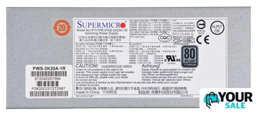 Блок питания Supermicro PWS-2K20A-1R - Изображение №3 — Интернет-магазин Your Sale