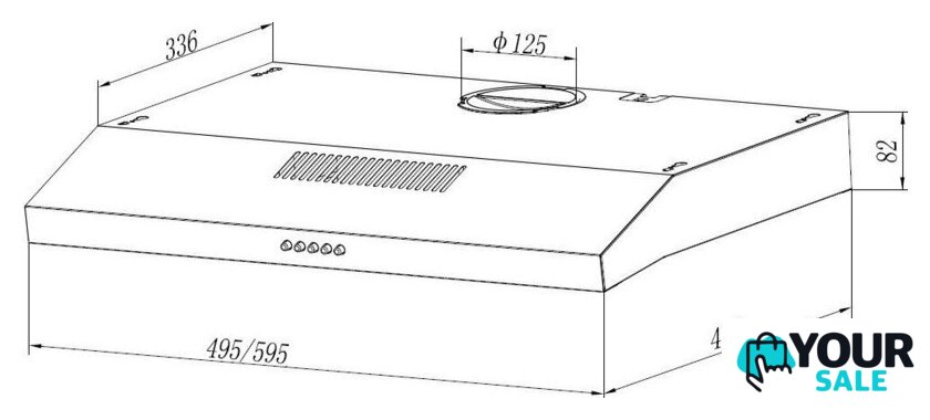 Кухонная вытяжка Elikor Eco One 60 298169 (черный) - Изображение №9 — Интернет-магазин Your Sale