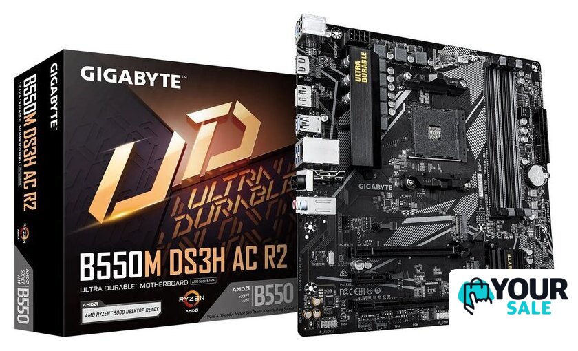 Материнская плата Gigabyte B550M DS3H AC R2 - Изображение №4 — Интернет-магазин Your Sale