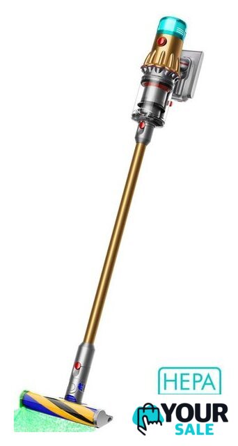 Пылесос Dyson V12 Detect Slim Absolute hepa (золотой) - Изображение №2 — Интернет-магазин Your Sale