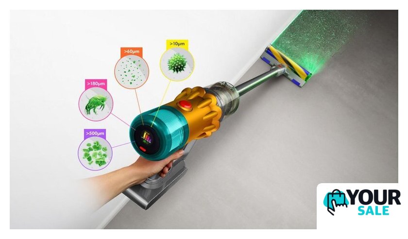 Пылесос Dyson V12 Detect Slim Absolute hepa (золотой) - Изображение №8 — Интернет-магазин Your Sale
