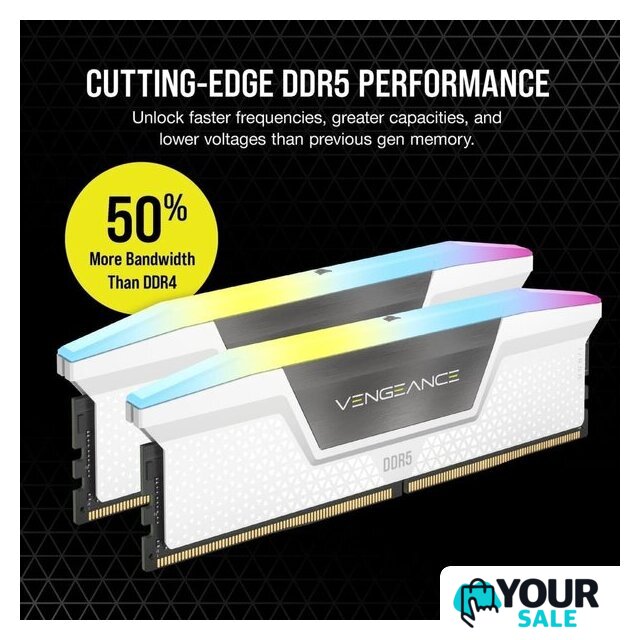 Оперативная память Corsair Vengeance RGB 2x32ГБ DDR5 5600 МГц CMH64GX5M2B5600C40W - Изображение №4 — Интернет-магазин Your Sale