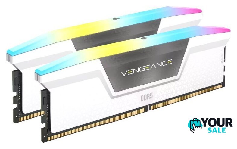 Оперативная память Corsair Vengeance RGB 2x32ГБ DDR5 5600 МГц CMH64GX5M2B5600C40W - Изображение №1 — Интернет-магазин Your Sale