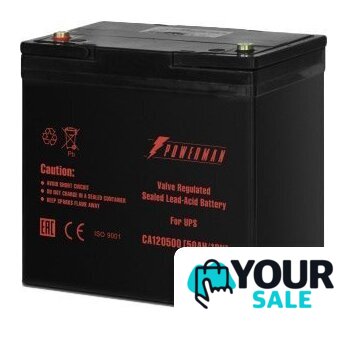 Аккумулятор для ИБП Powerman CA12500/UPS (12В/50 А·ч) - Изображение №1 — Интернет-магазин Your Sale