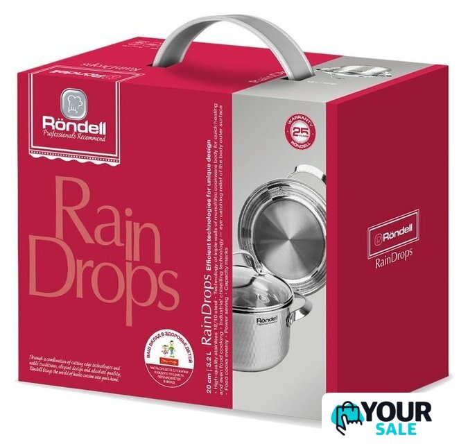 Кастрюля Rondell RainDrops RDS-1294 - Изображение №4 — Интернет-магазин Your Sale