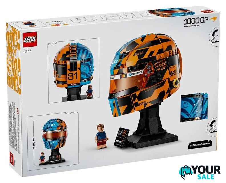 Конструктор LEGO Editions 43017 Шлем McLaren Mastercard F1 Team Oscar Piastri Helmet - Изображение №12 — Интернет-магазин Your Sale