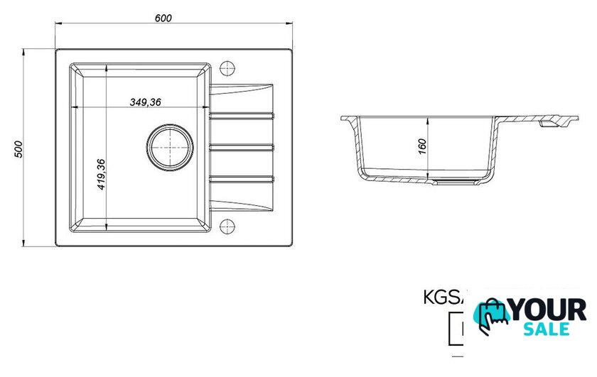 Кухонная мойка Kernau KGS A 4560 1B1D Graphite - Изображение №7 — Интернет-магазин Your Sale