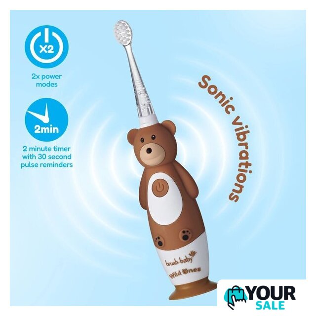 Электрическая зубная щетка Brush-Baby WildOnes Bear - Изображение №6 — Интернет-магазин Your Sale