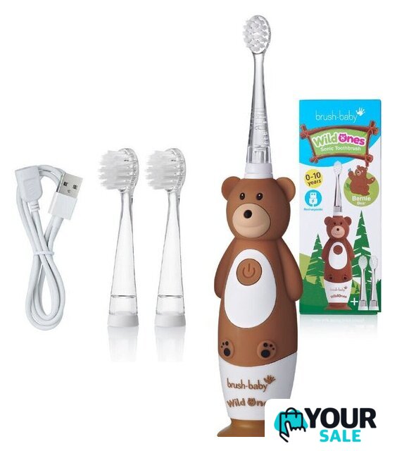 Электрическая зубная щетка Brush-Baby WildOnes Bear - Изображение №1 — Интернет-магазин Your Sale