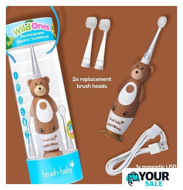 Электрическая зубная щетка Brush-Baby WildOnes Bear - Изображение №10 — Интернет-магазин Your Sale