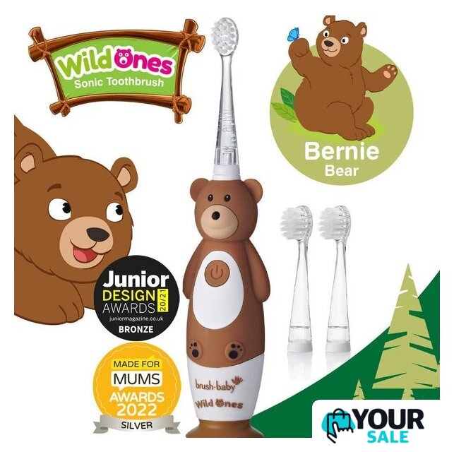 Электрическая зубная щетка Brush-Baby WildOnes Bear - Изображение №11 — Интернет-магазин Your Sale
