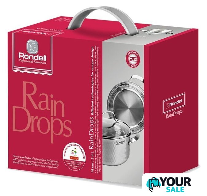 Кастрюля Rondell RainDrops RDS-1293 - Изображение №4 — Интернет-магазин Your Sale