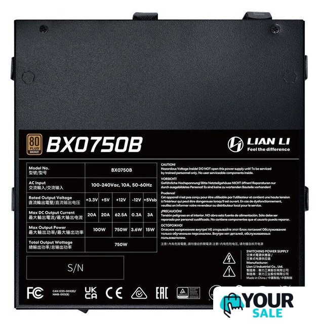 Блок питания Lian Li RB 750 G9P.BX0750B.B000.RU - Изображение №5 — Интернет-магазин Your Sale