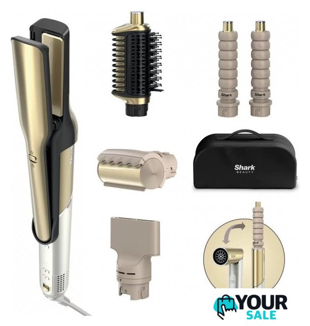 Фен-стайлер Shark Glam Sleek Straight Waves & Curls Multi-styler HD6051SEU - Изображение №1 — Интернет-магазин Your Sale