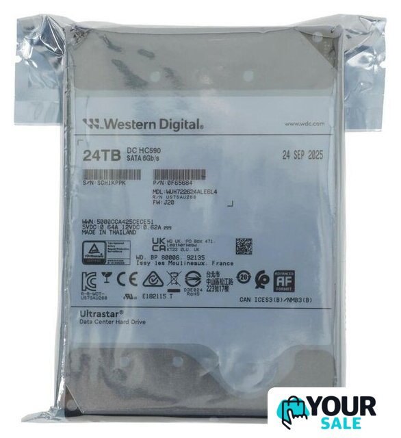Жесткий диск WD Ultrastar DC HC590 24TB WUH722624ALE6L4 - Изображение №5 — Интернет-магазин Your Sale