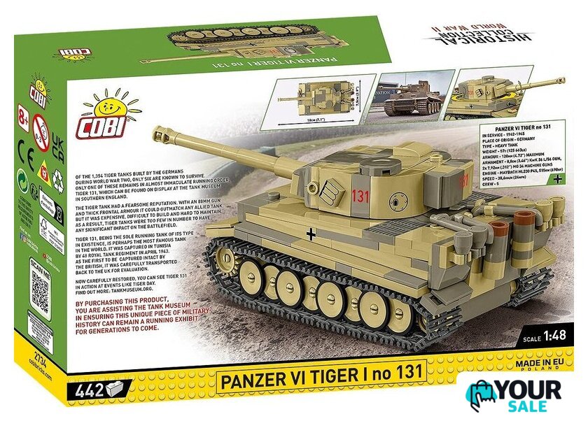 Конструктор Cobi Historical Collection WWII Panzer VI Tiger I no 131 - Изображение №10 — Интернет-магазин Your Sale
