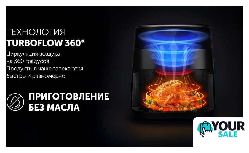 Аэрогриль (аэрофритюрница) Polaris PAF 8003W Wi-Fi IQ Home (черный) - Изображение №15 — Интернет-магазин Your Sale