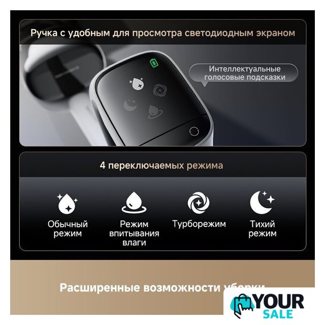 Вертикальный моющий пылесос Dreame G12 Wet and Dry Vacuum HHR32A (евровилка, черный) - Изображение №11 — Интернет-магазин Your Sale