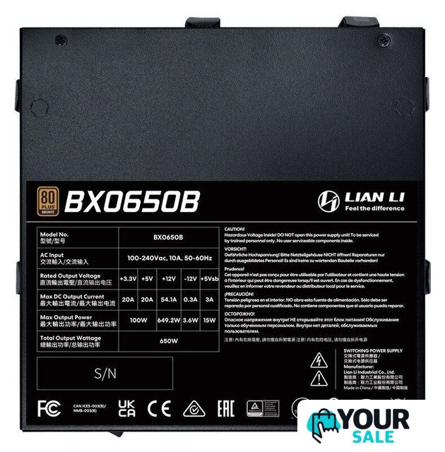 Блок питания Lian Li RB 650 G9P.BX0650B.B000.RU - Изображение №5 — Интернет-магазин Your Sale