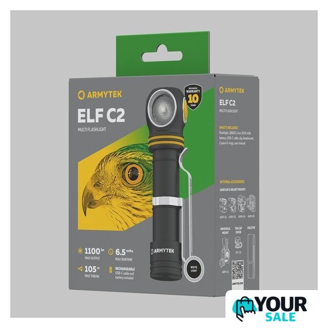 Фонарь Armytek Elf C2 USB-C (белый) - Изображение №13 — Интернет-магазин Your Sale