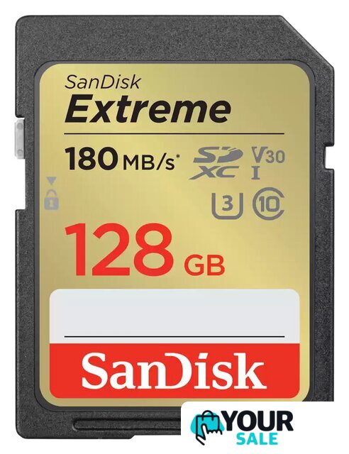 Карта памяти SanDisk Extreme SDXC SDSDXVA-128G-GNCIN 128GB - Изображение №1 — Интернет-магазин Your Sale
