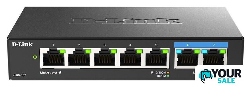 Неуправляемый коммутатор D-Link DMS-107/A1A - Изображение №2 — Интернет-магазин Your Sale