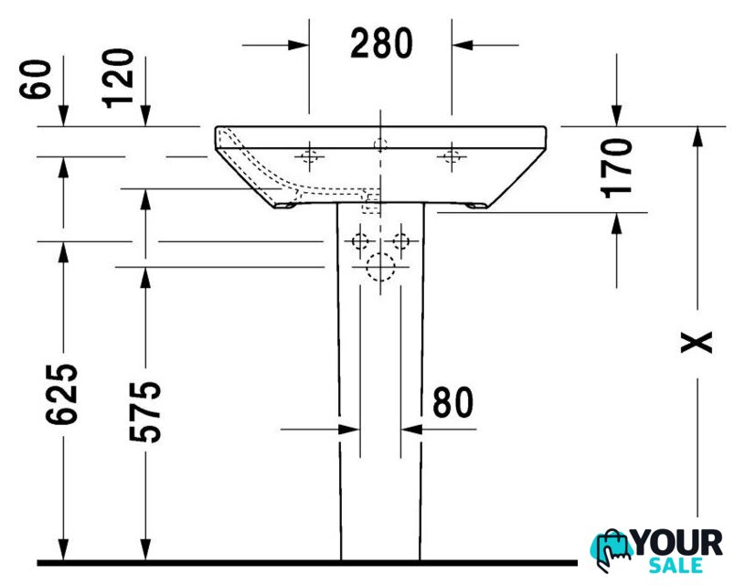 Умывальник Duravit DuraStyle 65x44 (2319650000) - Изображение №4 — Интернет-магазин Your Sale