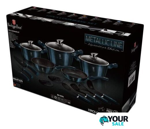Набор кастрюль Berlinger Haus Aquamarine Metallic BH-6164 - Изображение №2 — Интернет-магазин Your Sale