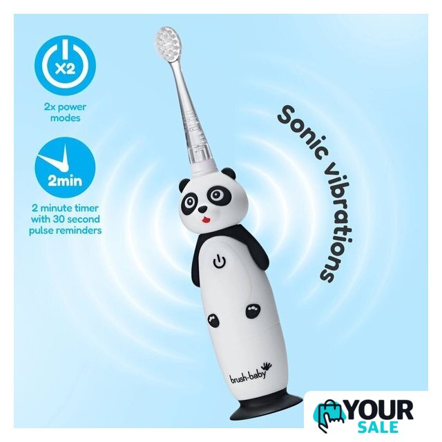 Электрическая зубная щетка Brush-Baby WildOnes Panda - Изображение №7 — Интернет-магазин Your Sale