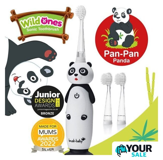 Электрическая зубная щетка Brush-Baby WildOnes Panda - Изображение №11 — Интернет-магазин Your Sale