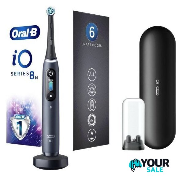 Электрическая зубная щетка Oral-B iO 8n (черный, 1 насадка) - Изображение №1 — Интернет-магазин Your Sale