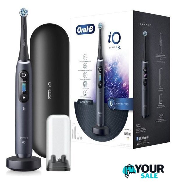 Электрическая зубная щетка Oral-B iO 8n (черный, 1 насадка) - Изображение №3 — Интернет-магазин Your Sale