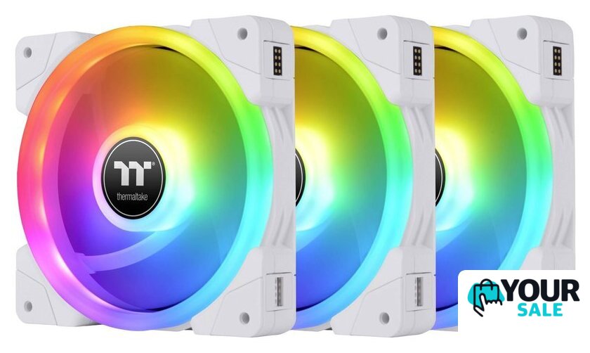 Комплект вентиляторов для корпуса с контроллером Thermaltake SWAFAN EX14 RGB White TT Premium Edition CL-F162-PL14SW-A - Изображение №1 — Интернет-магазин Your Sale