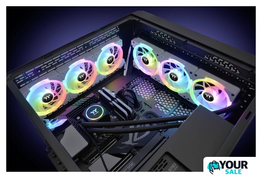 Комплект вентиляторов для корпуса с контроллером Thermaltake SWAFAN EX14 RGB White TT Premium Edition CL-F162-PL14SW-A - Изображение №7 — Интернет-магазин Your Sale
