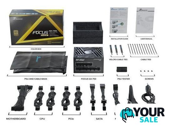 Блок питания Seasonic Focus GX-750 ATX 3.1 2024 SRP-FGX751-A5A32SF - Изображение №11 — Интернет-магазин Your Sale
