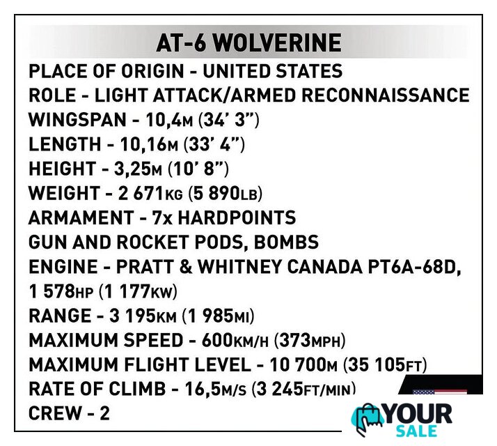 Конструктор Cobi Armed Forces At-6 Wolverine - Изображение №6 — Интернет-магазин Your Sale