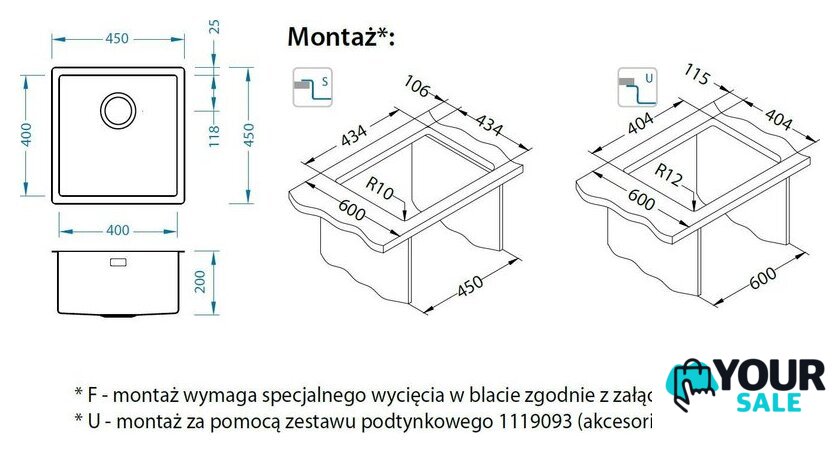 Кухонная мойка Alveus Quadrix 30 1102604 - Изображение №2 — Интернет-магазин Your Sale