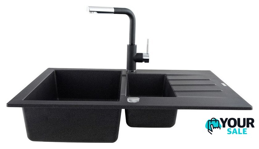 Кухонная мойка Kernau KGS A 6079 1.5B1D Graphite - Изображение №6 — Интернет-магазин Your Sale