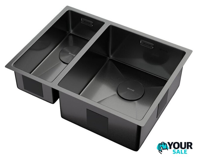 Кухонная мойка ZorG Zerox 58-2 U / IF-L PVD Gunblack - Изображение №2 — Интернет-магазин Your Sale