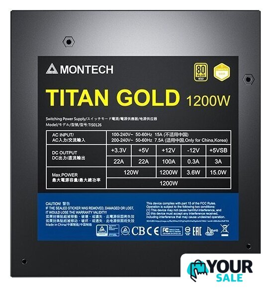 Блок питания Montech Titan Gold 1200W - Изображение №6 — Интернет-магазин Your Sale