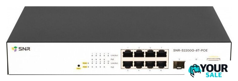 Настраиваемый коммутатор SNR SNR-S2200G-8T-POE - Изображение №1 — Интернет-магазин Your Sale