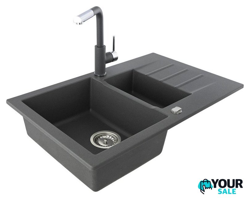 Кухонная мойка Kernau KGS A 6079 1.5B1D Grey Metallic - Изображение №4 — Интернет-магазин Your Sale