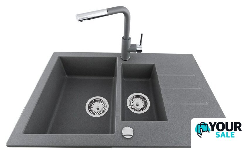 Кухонная мойка Kernau KGS A 6079 1.5B1D Grey Metallic - Изображение №3 — Интернет-магазин Your Sale