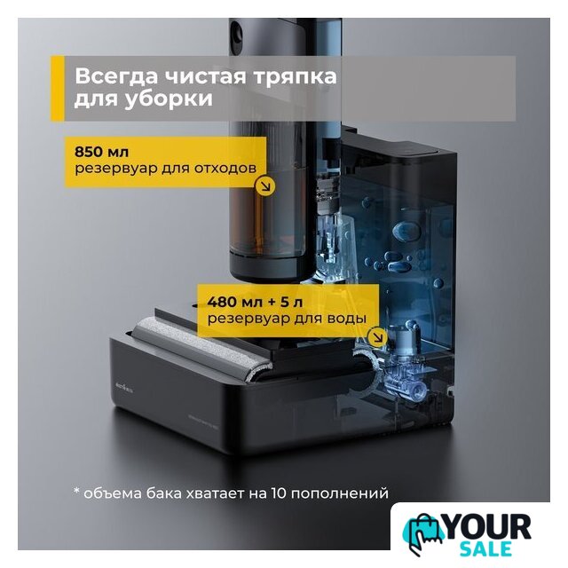 Вертикальный моющий пылесос Deerma DEM-VX900W - Изображение №10 — Интернет-магазин Your Sale